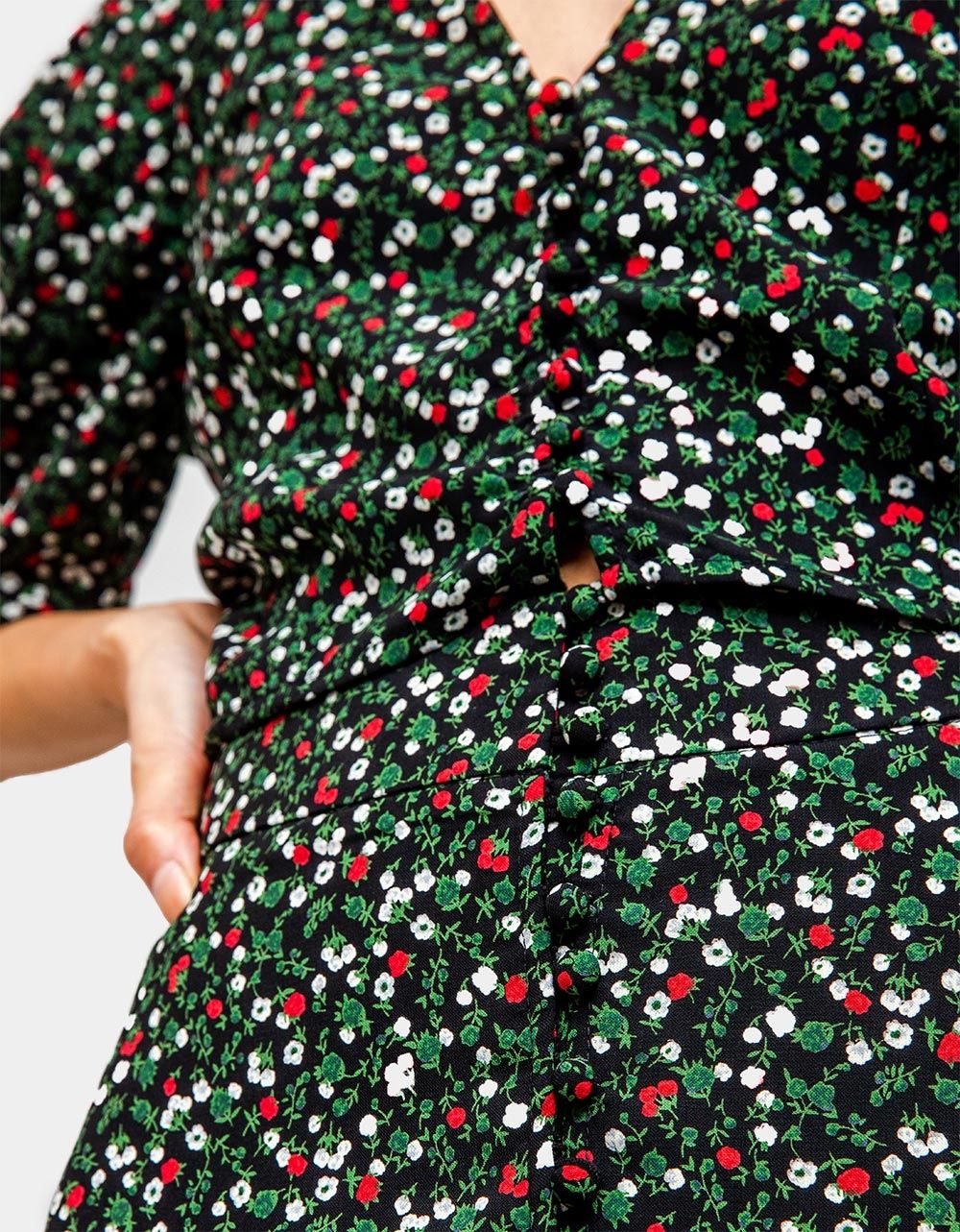 Florencia Button Midi Skirt_5