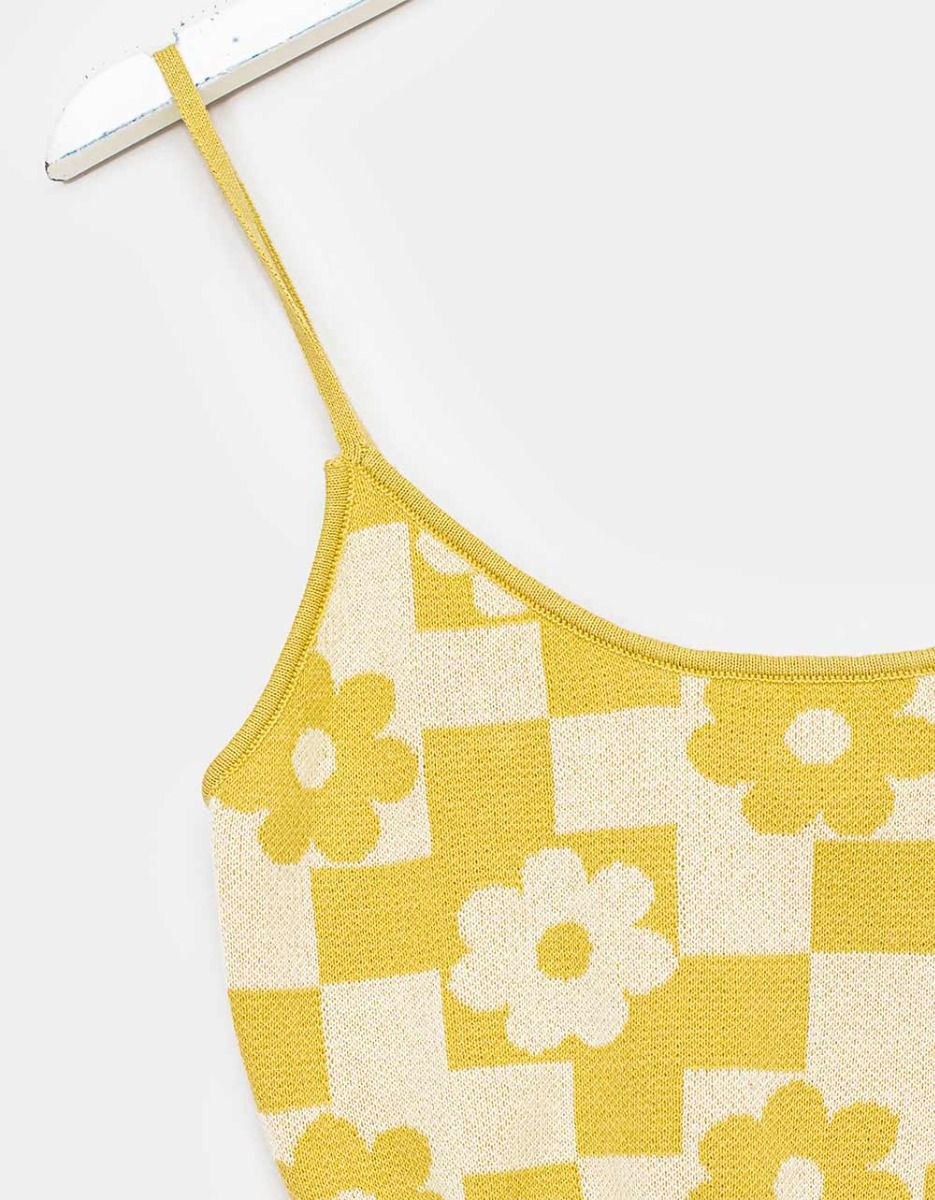 Flower & Check Cami_2