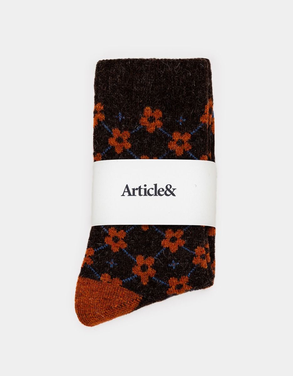 Flower Grid Sock_1