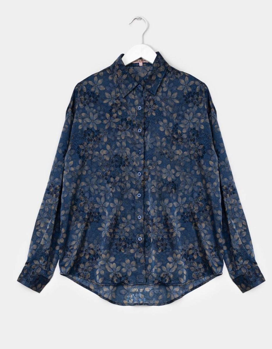 Flower Satin Shirt_0