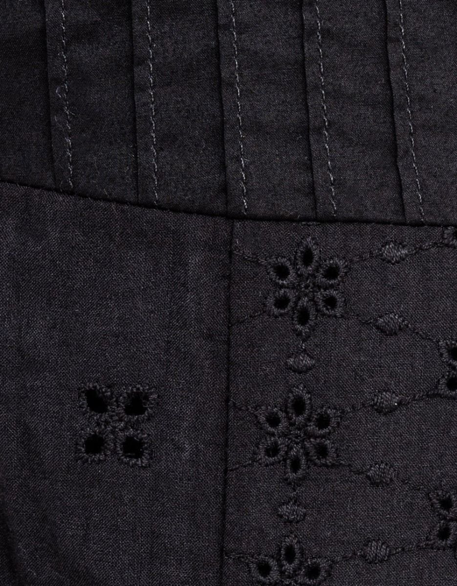 Freddie Eyelet Top in Black_6