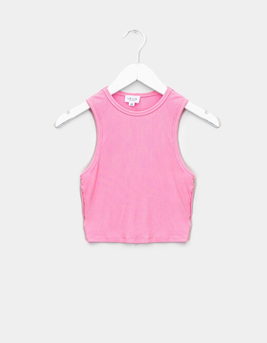 Gara Crop Tank in Pink_0