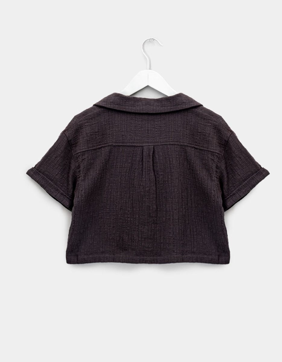 Gauze Crop Shirt_3