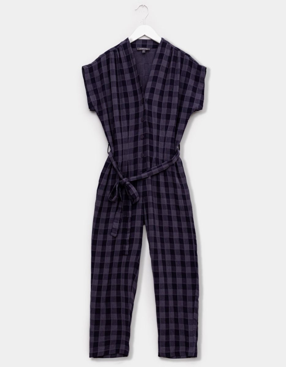 Gauze Gingham Jumpsuit_0