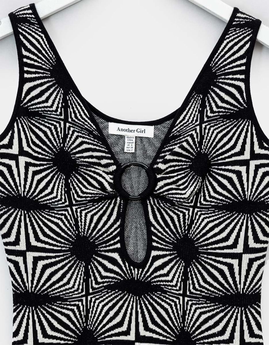 Geo Knit Ring Midi Dress_6