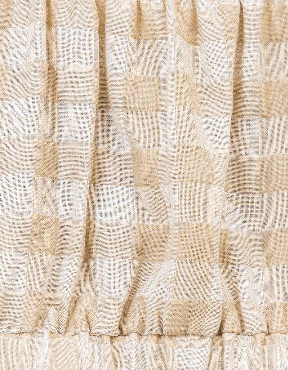 Gingham Crop Top in Natural_4