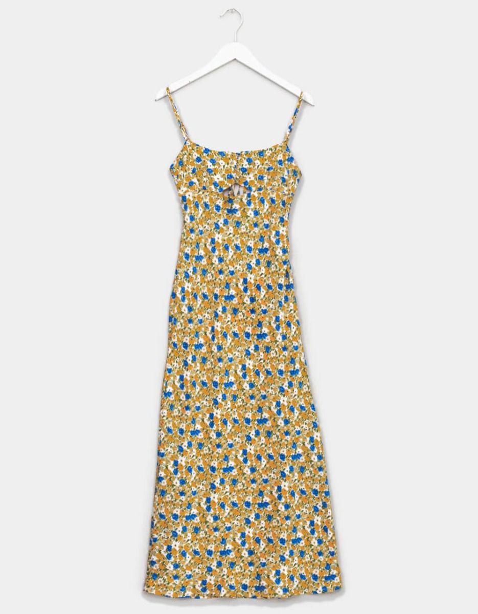 Golden Blue Slip Dress_0