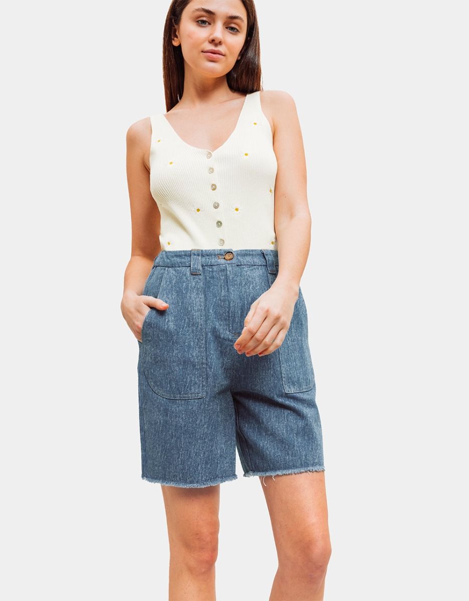 Grace Flower Tank in Creme_1