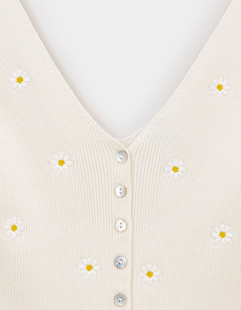 Grace Flower Tank in Creme_5