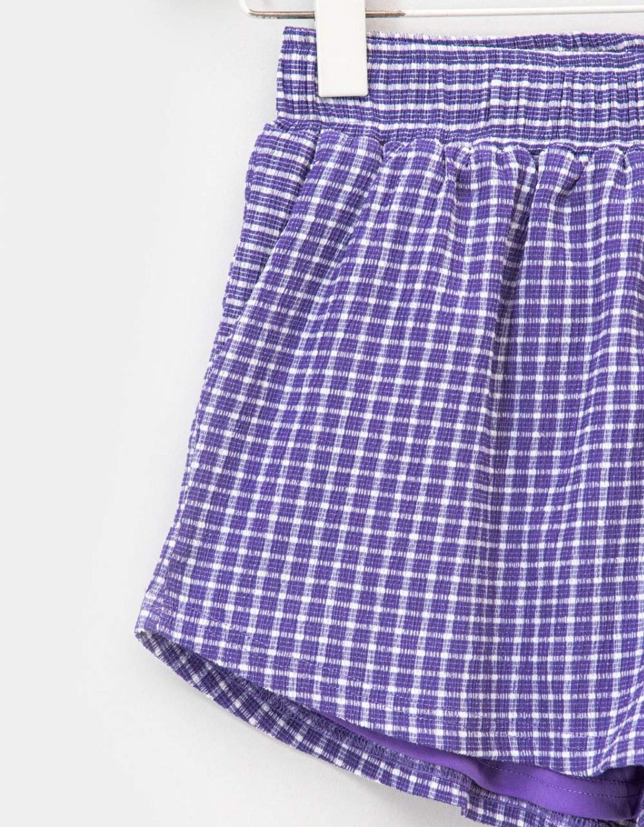 Grape Check Shorts_4