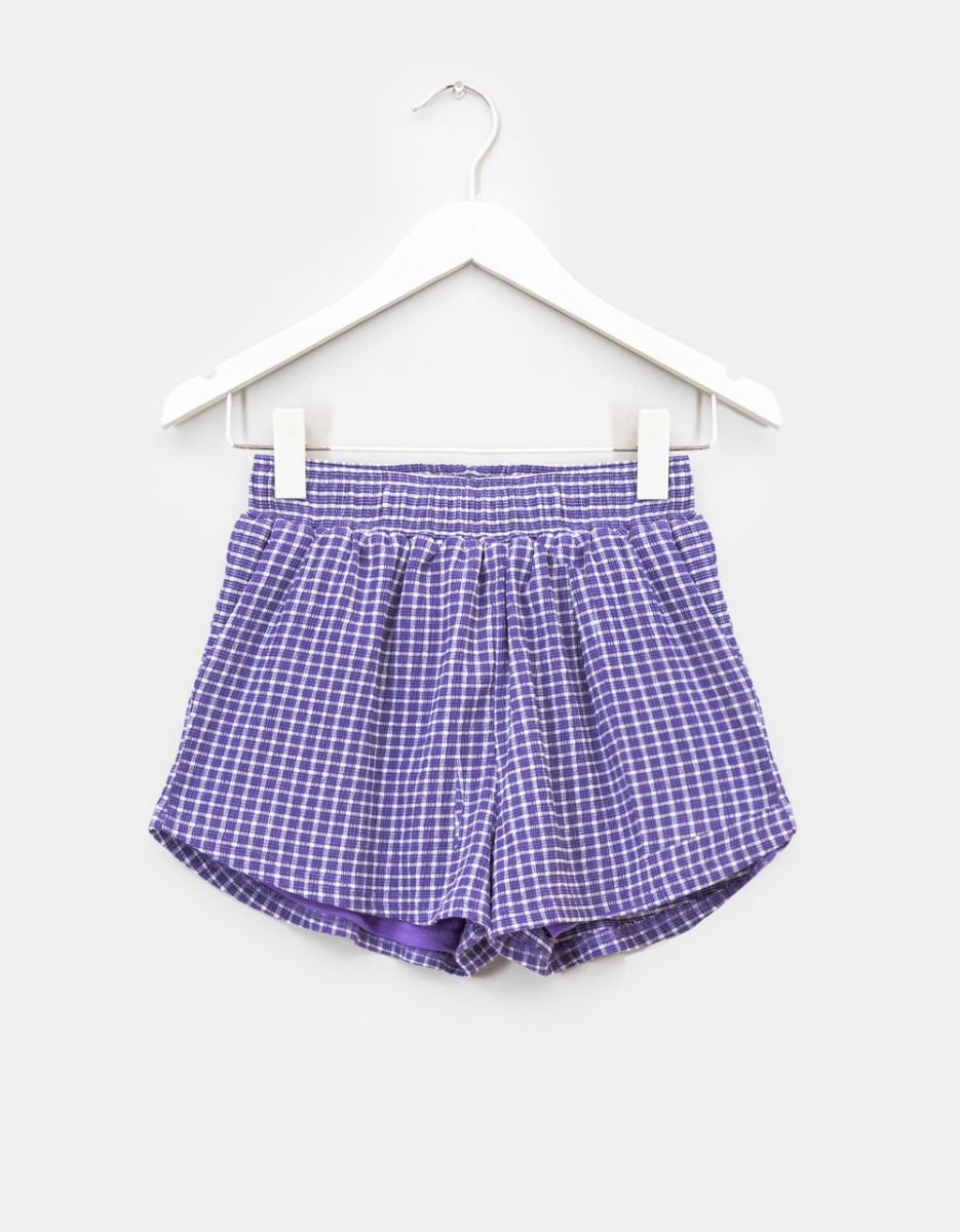 Grape Check Shorts_0