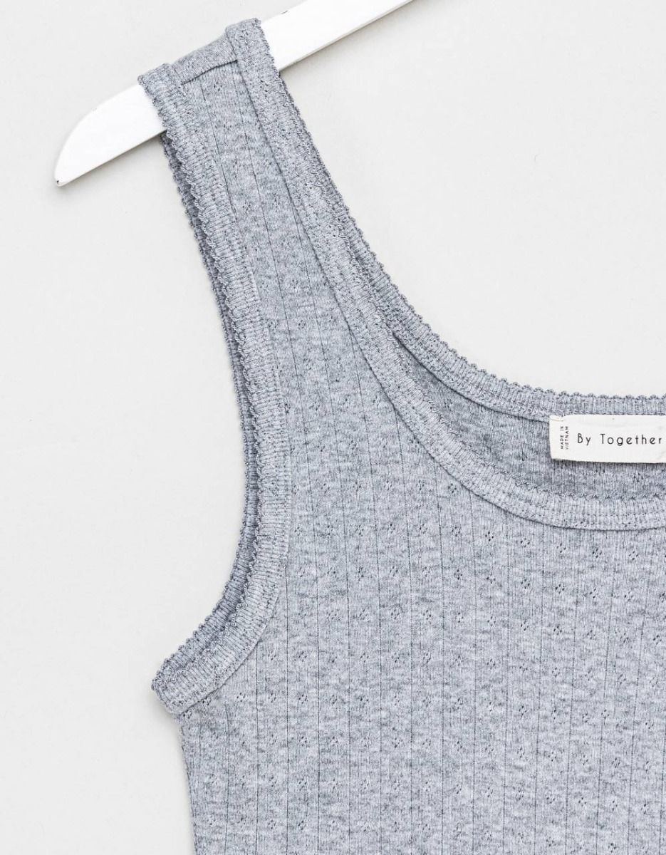 Grey Pointelle Tank_1