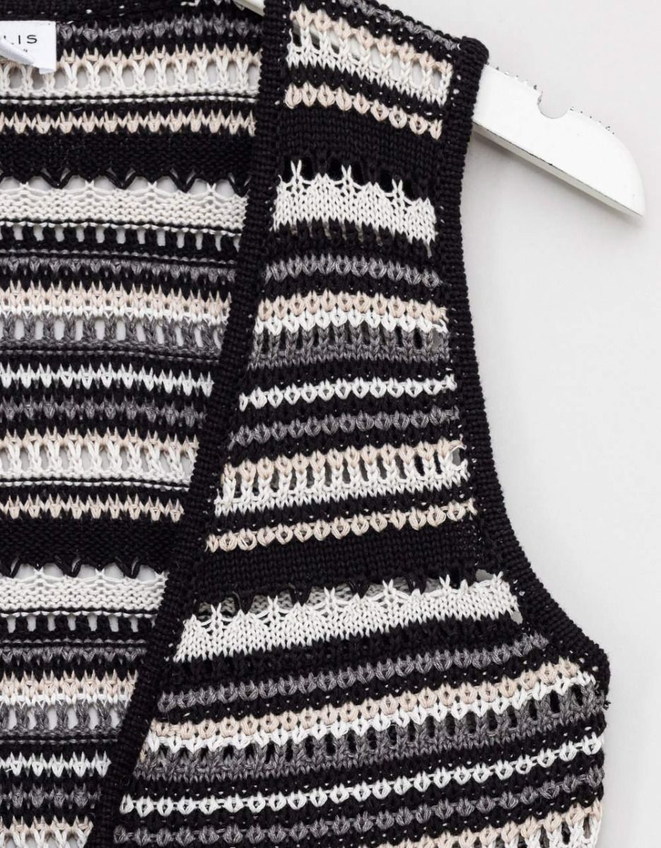 Gris Stripe Crochet Top_3