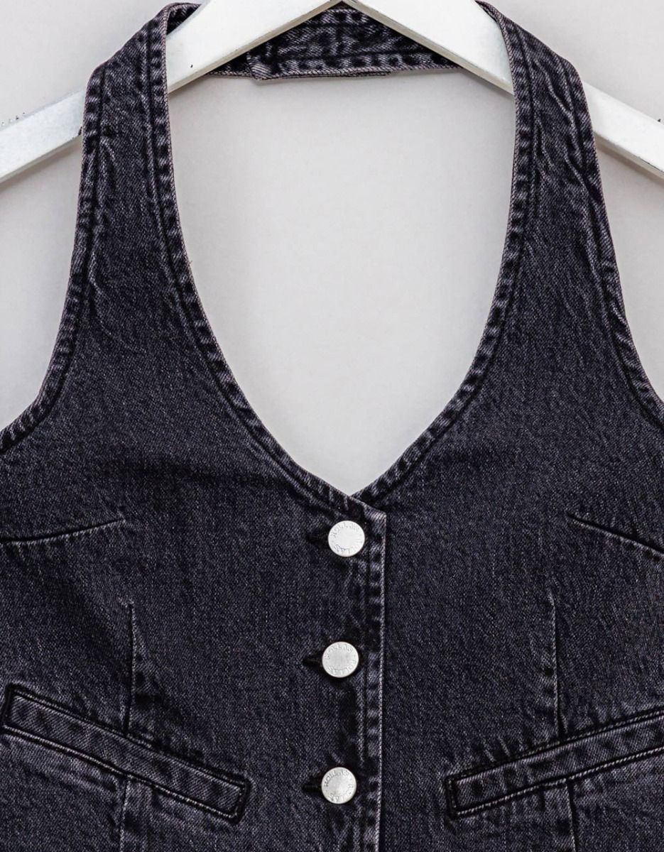 Halter Vest in Ash Black_5