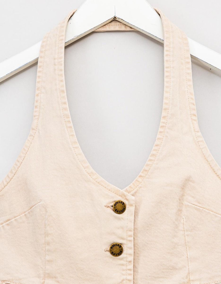 Halter Vest in Off White_1
