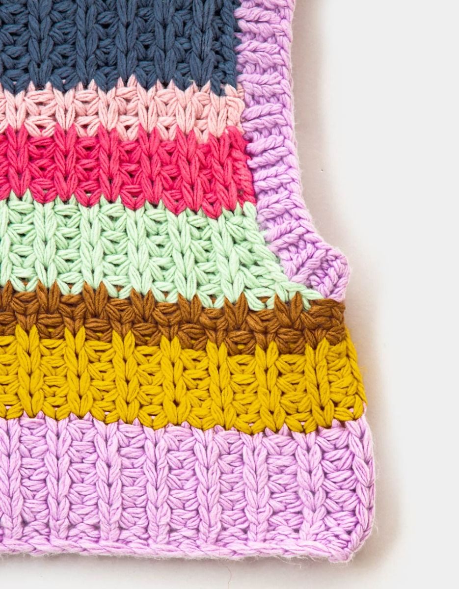Hand-Knitted Vest in Multi_4