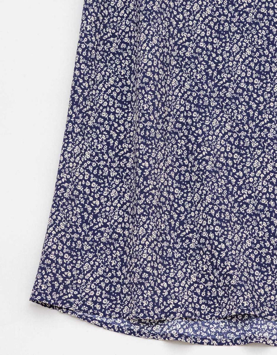 Indigo Fleur Midi Skirt_1