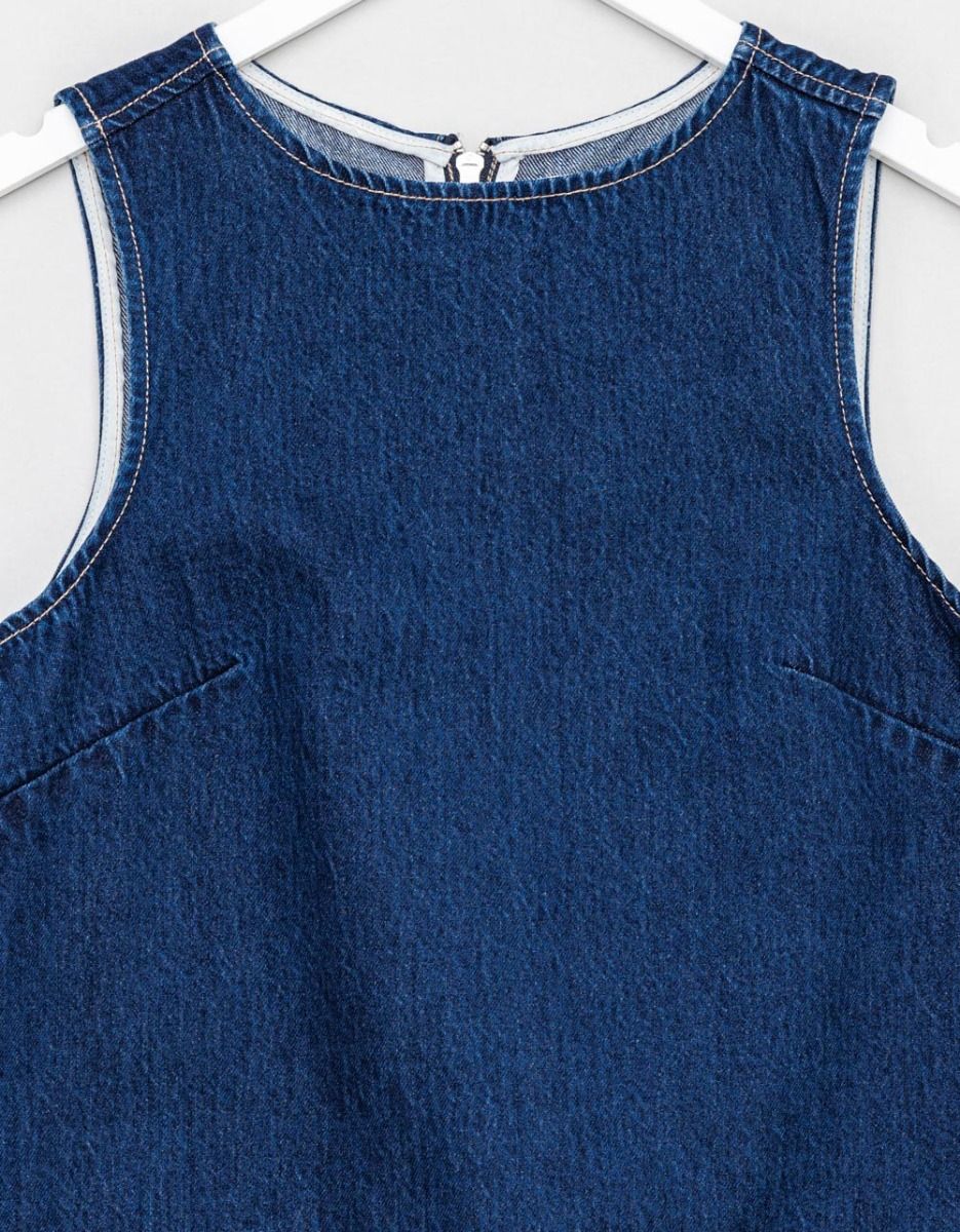 Indigo Shift Dress_5