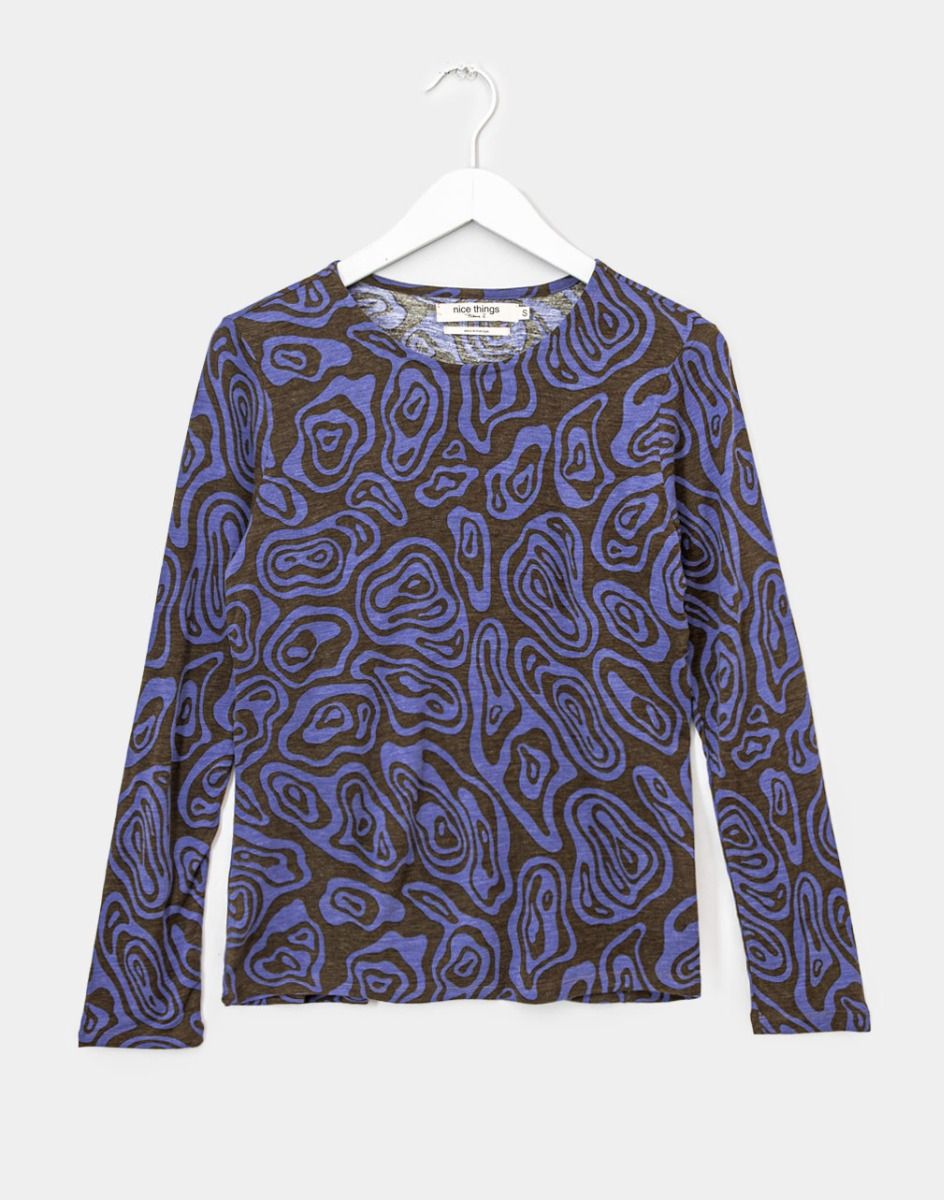 Isobar Print Top in Olive_0