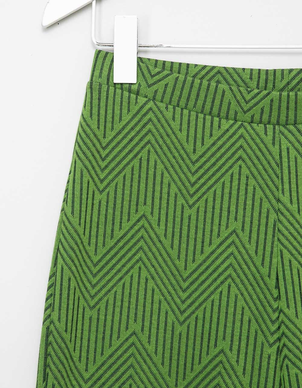 Jacquard Knit Pant in Green_2