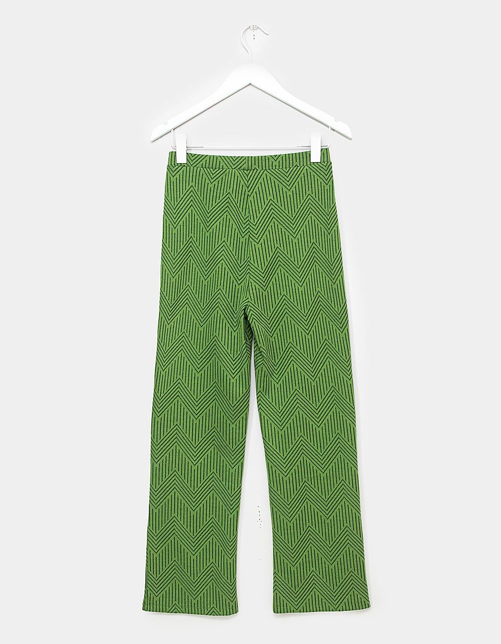 Jacquard Knit Pant in Green_4