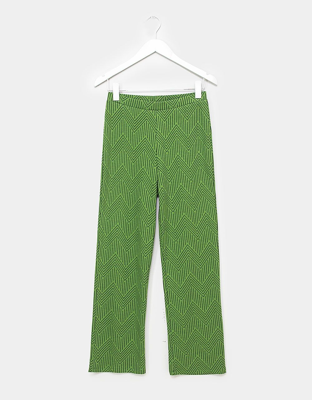 Jacquard Knit Pant in Green_0