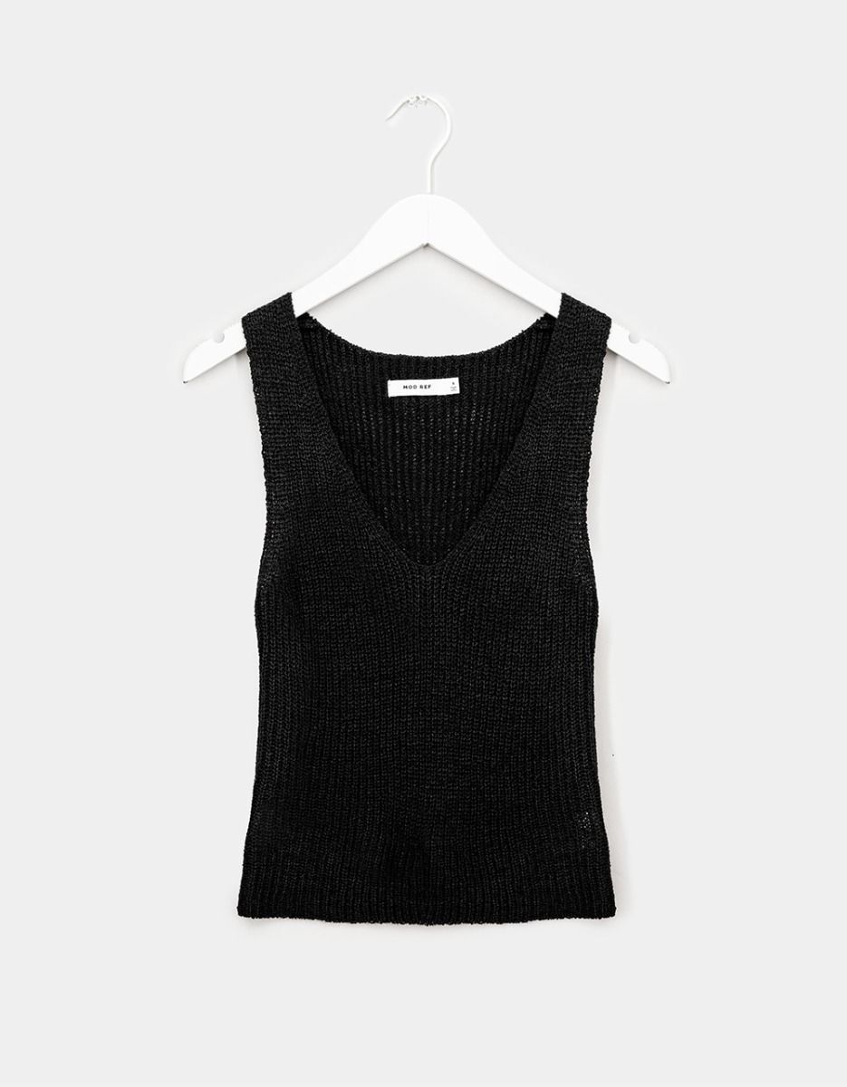 Jaelynn Knit Top in Black_0