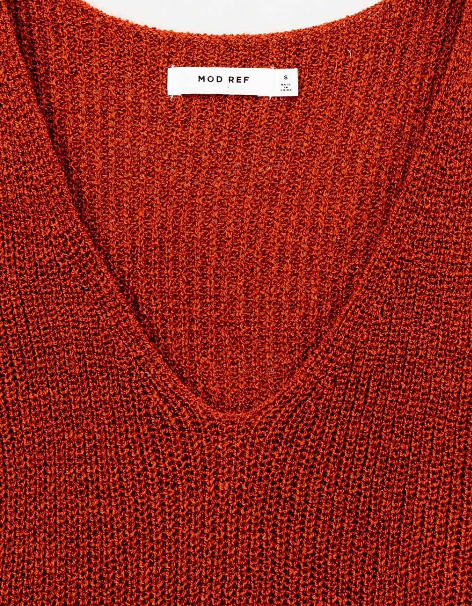 Jaelynn Knit Top in Rust_3