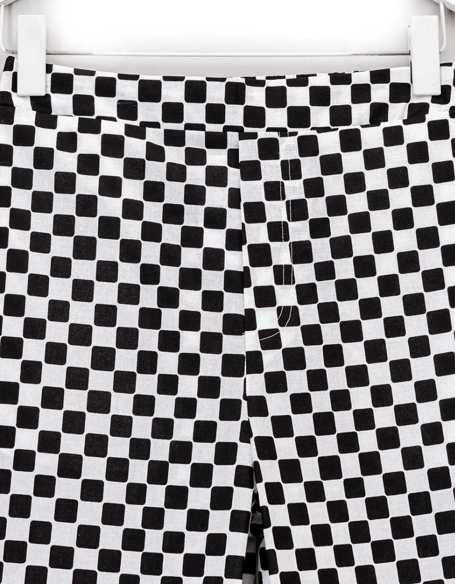 Jo Check Pants in Black_5