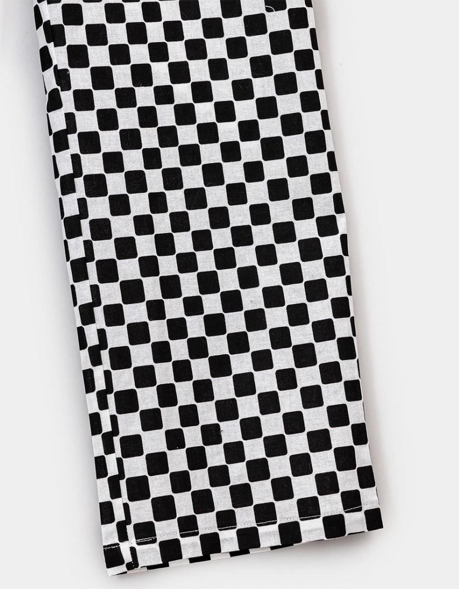 Jo Check Pants in Black_4