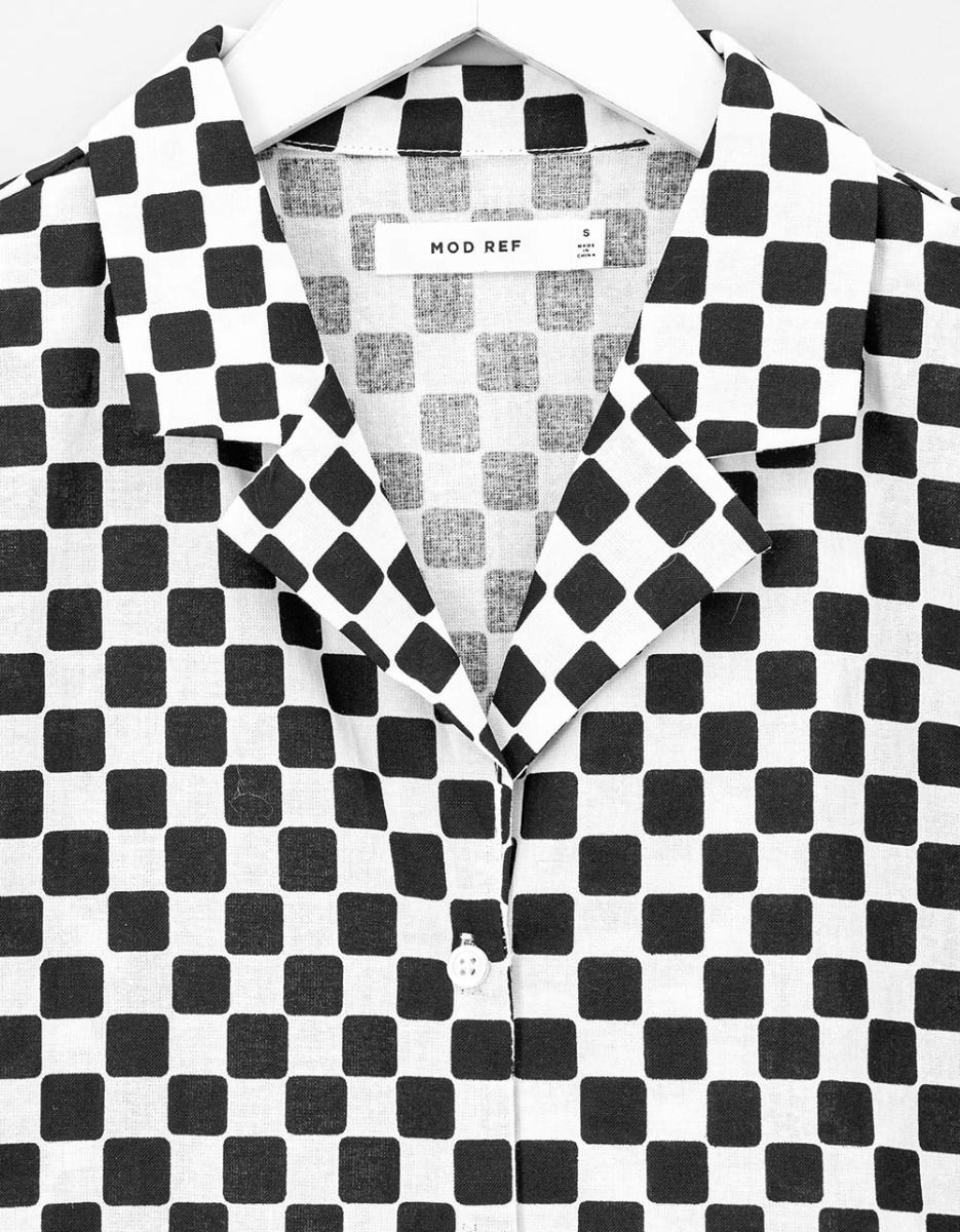 Jo Check Shirt in Black_2