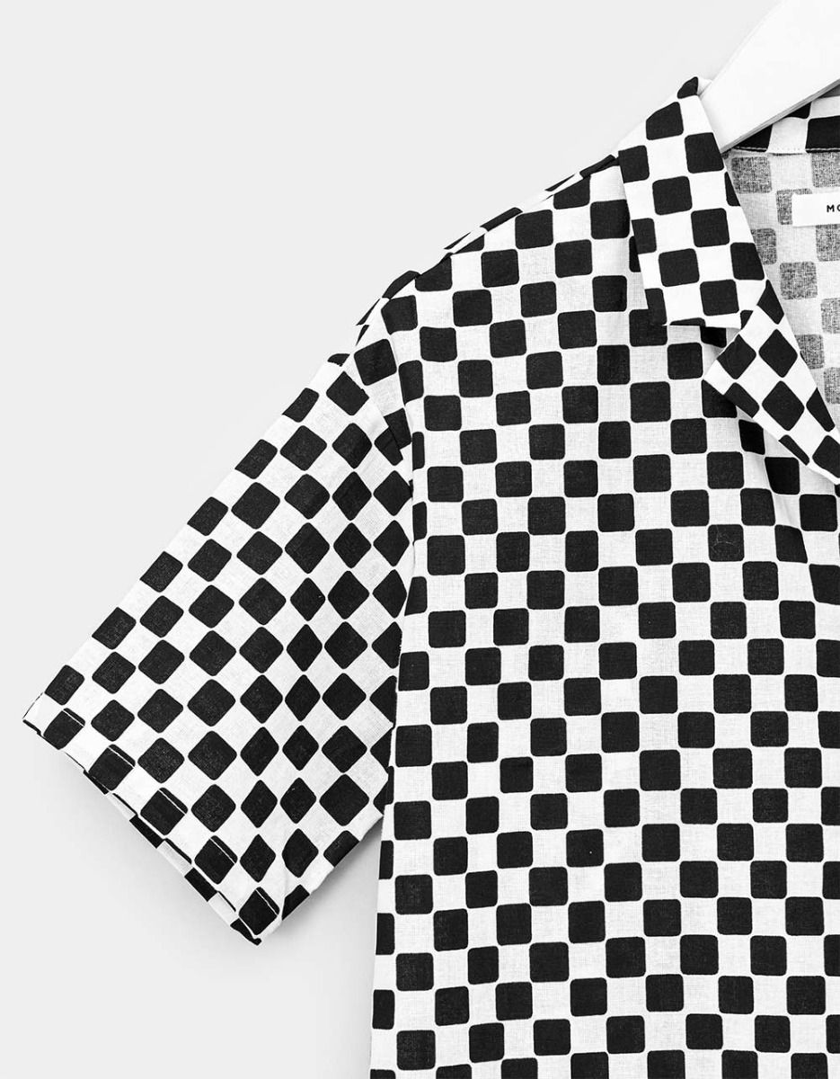 Jo Check Shirt in Black_1