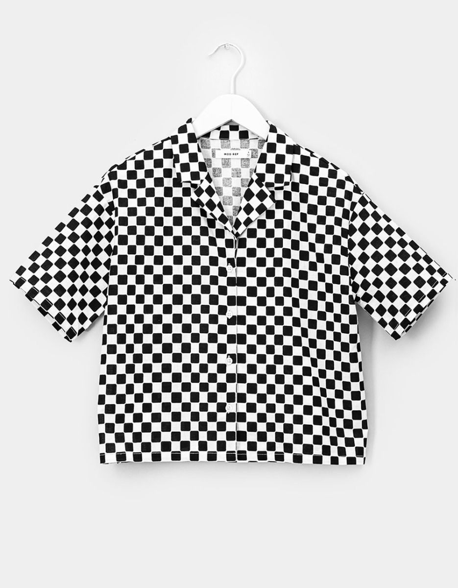 Jo Check Shirt in Black_0