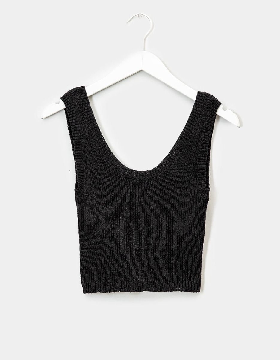 Jolee Knit Tank in Black_0