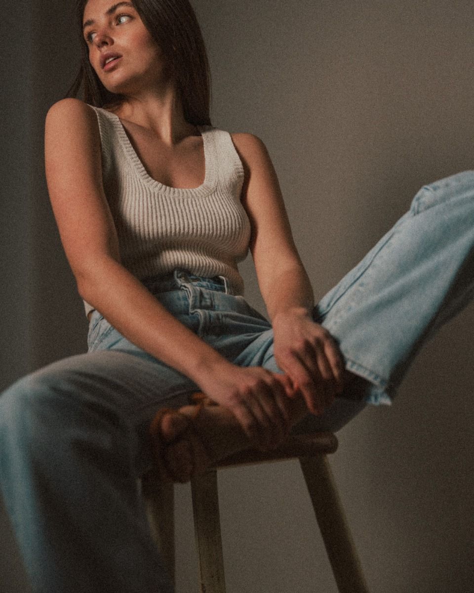 Jolee Knit Tank in Ivory_1