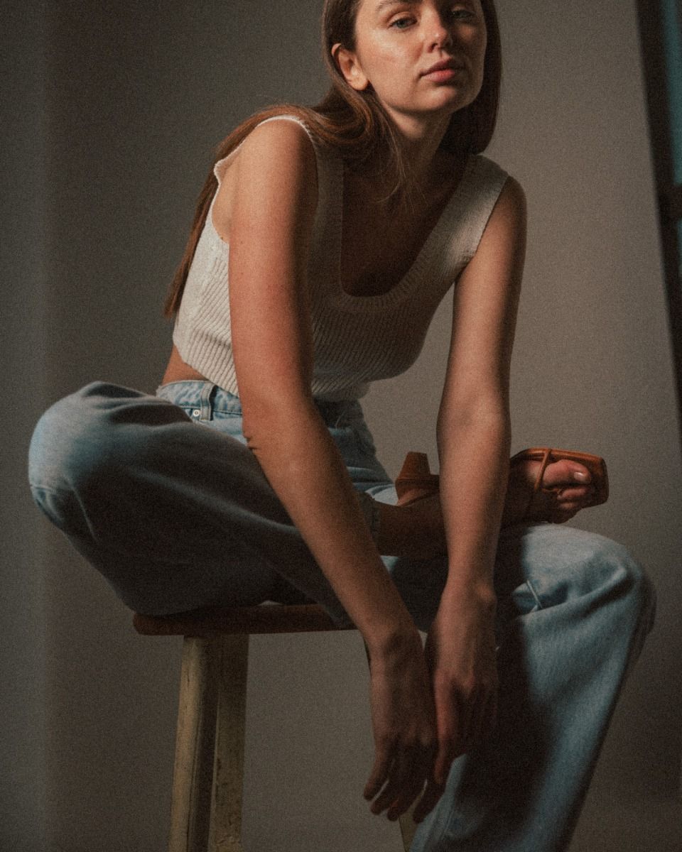 Jolee Knit Tank in Ivory_2