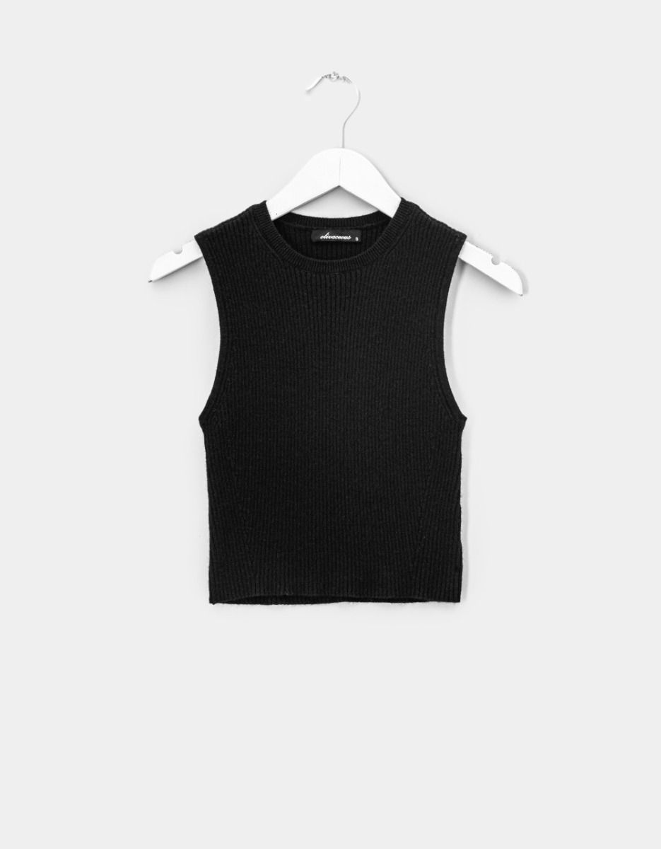 Journal Crop Knit in Black_0