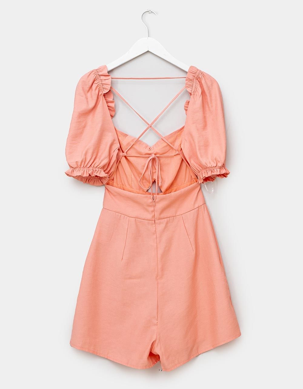 Jovie Lace-Up Back Romper_4