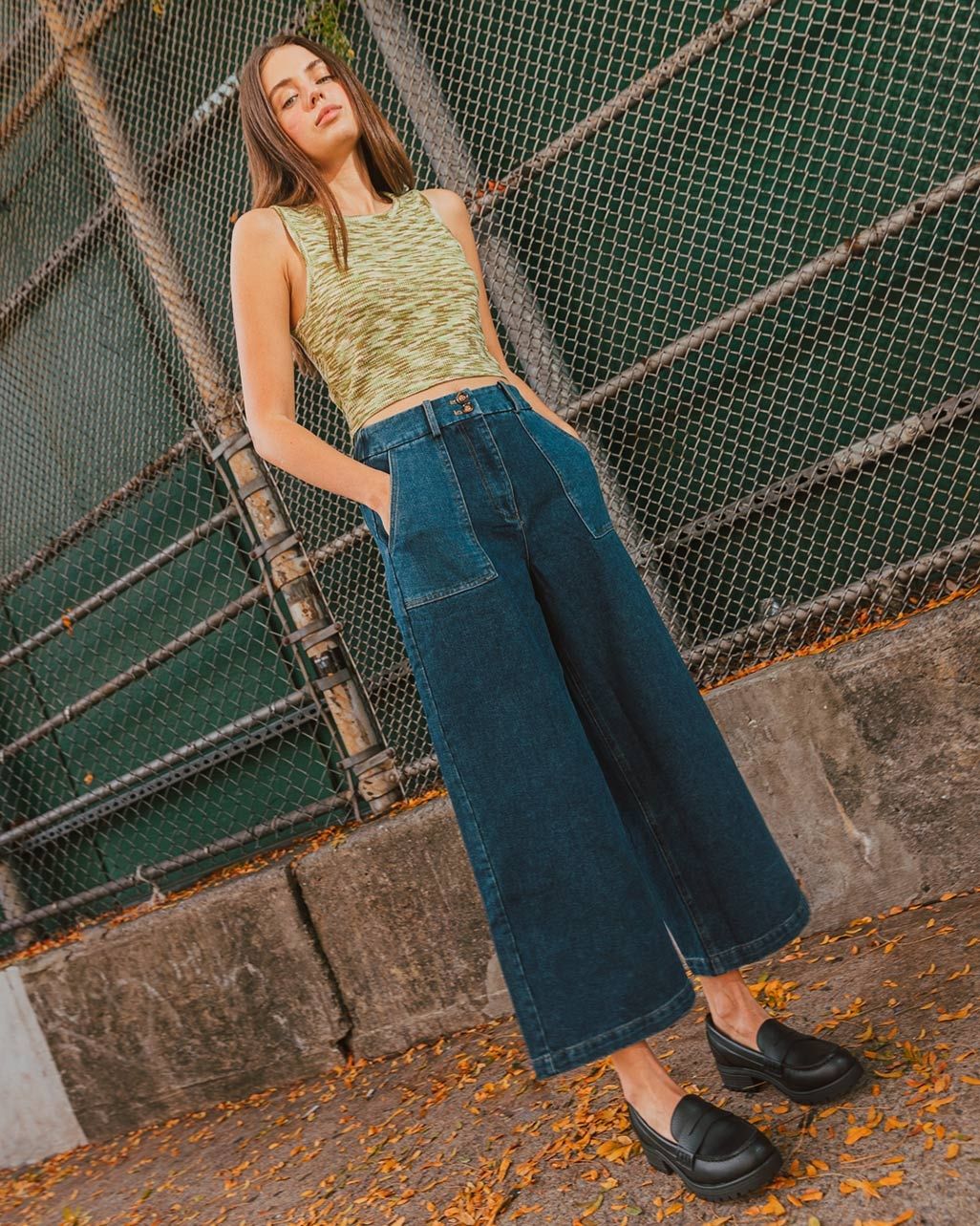 Kelli Marble Yarn Tank in Sage_5