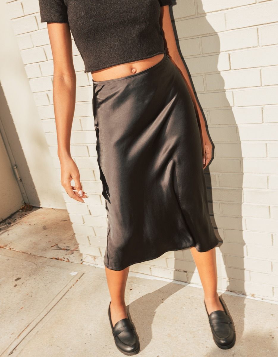 Kaia Slip Dress in Noir_2