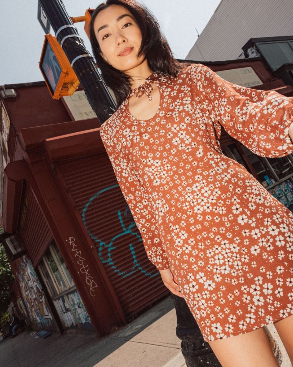 Kate Long Sleeve Floral Dress_2