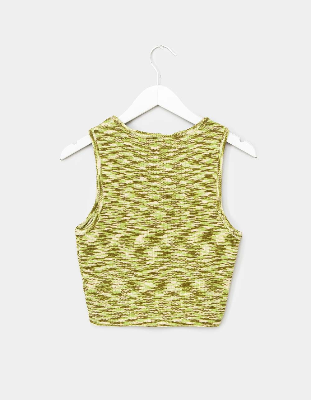 Kelli Marble Yarn Tank in Sage_3