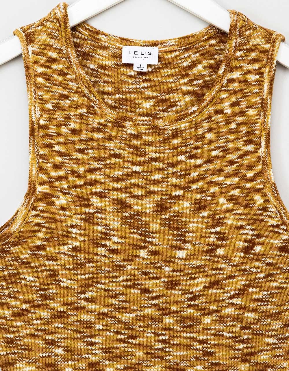 Kelli Marble Yarn Tank in Tan_2