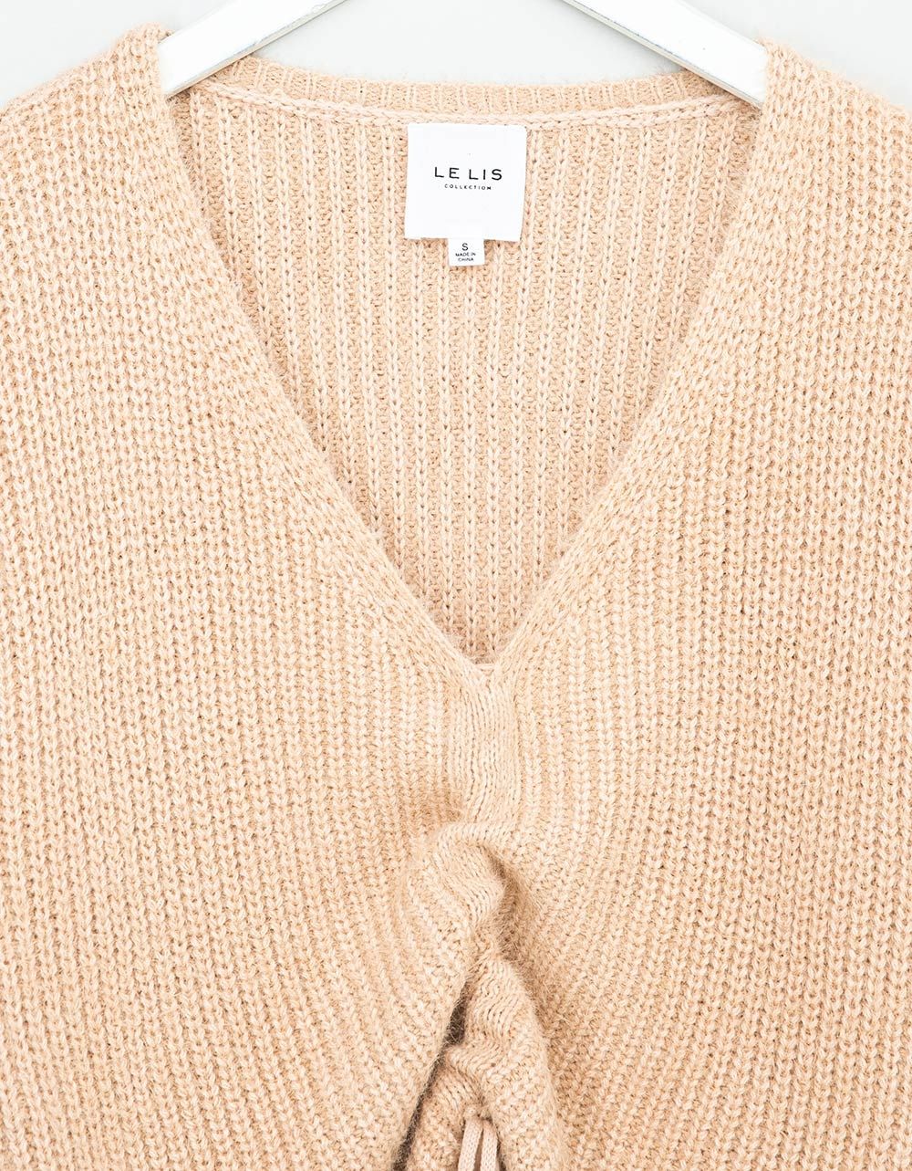 Kiki Cinch Front Knit in Beige_4