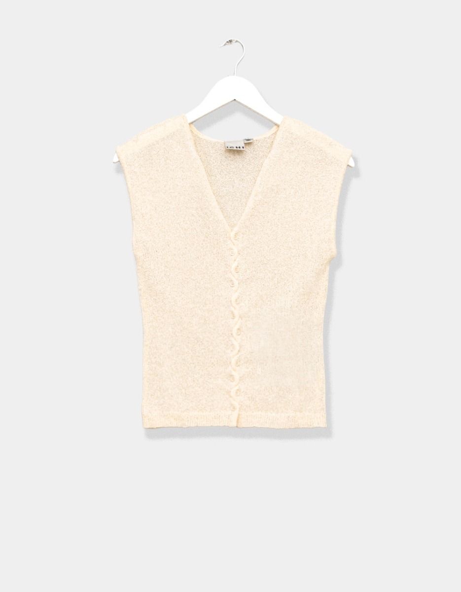 Knit Button Vest_0