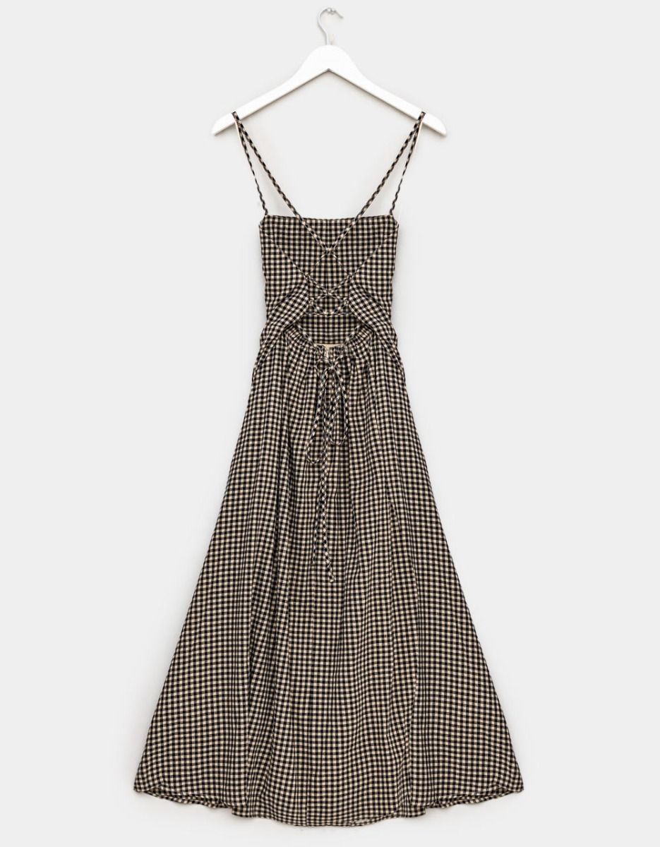 Lace-Back Gingham Dress_3
