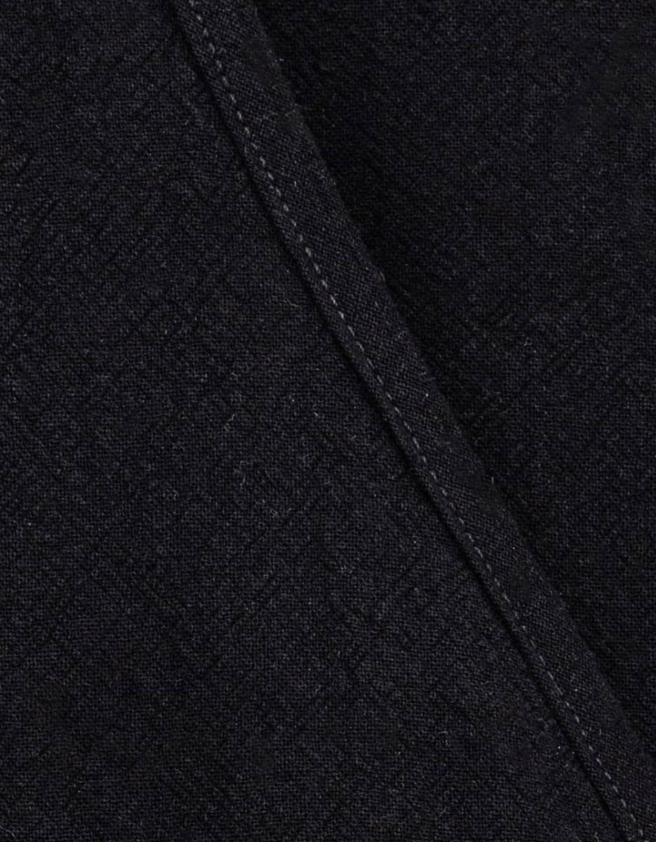 Lace-Up Cotton Top in Black_3