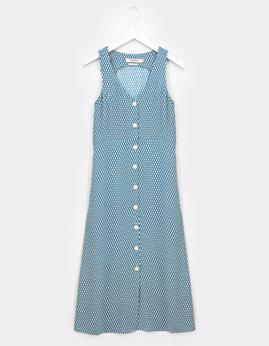 Lattice Print Midi Dress_0