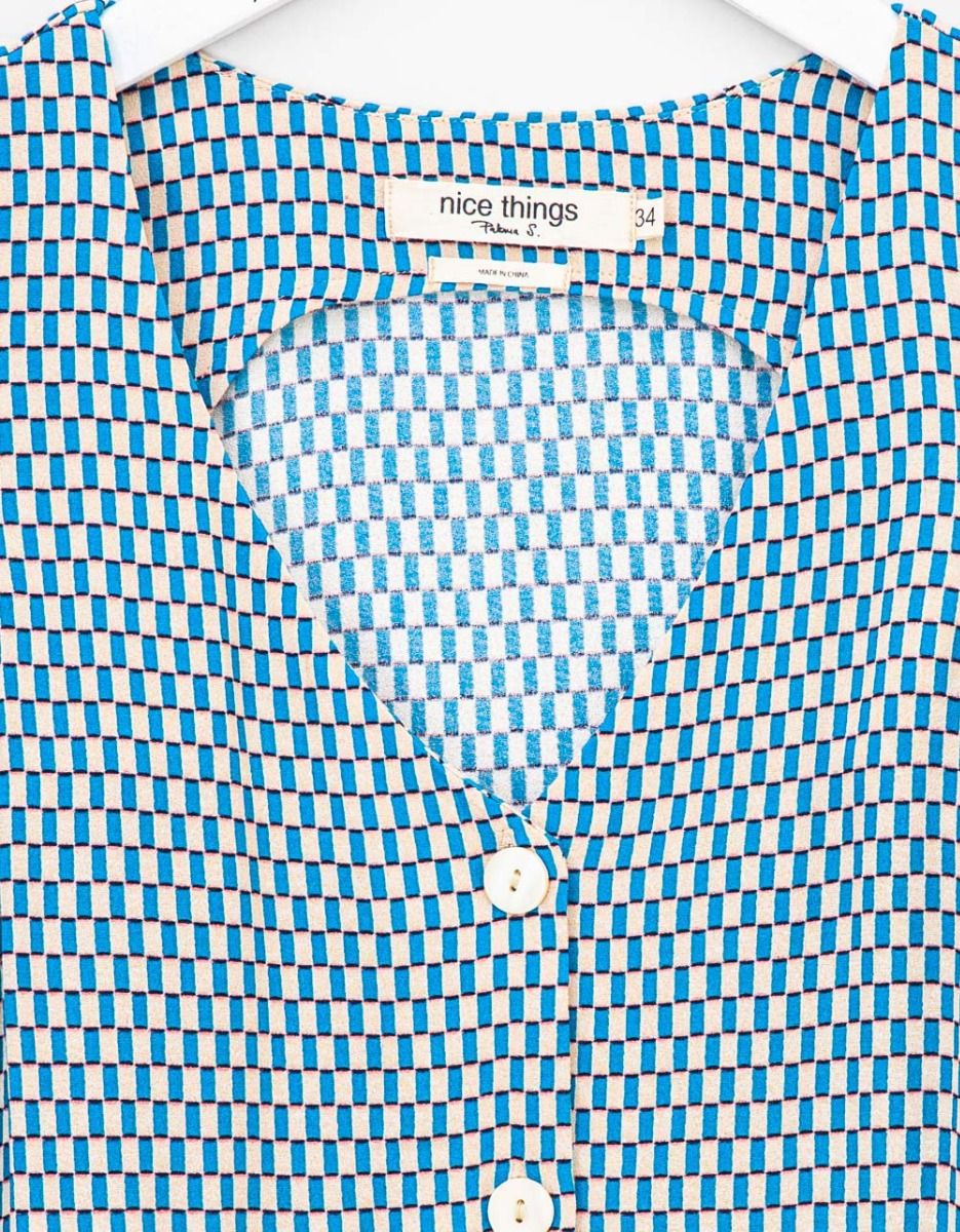 Lattice Print Midi Dress_5