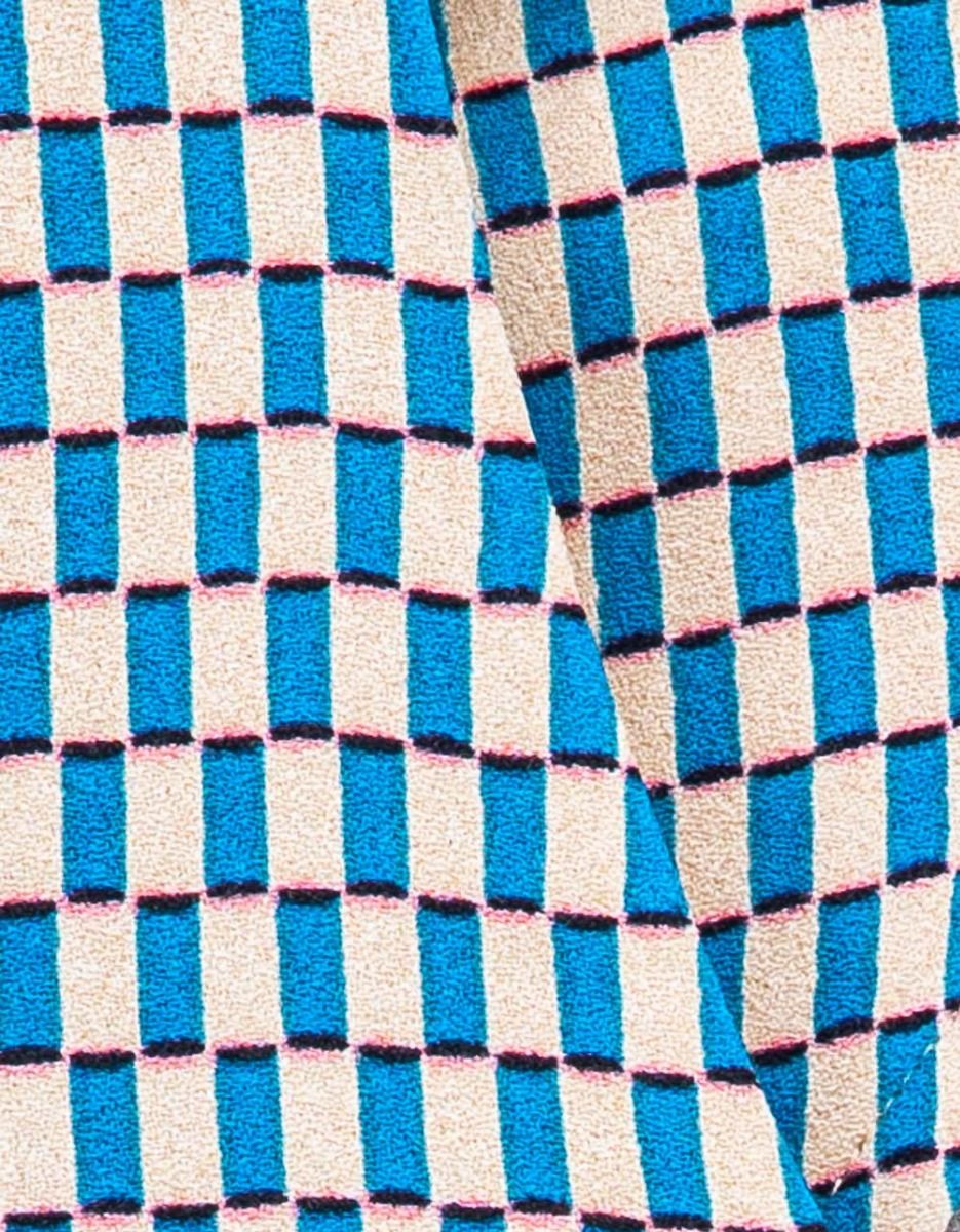 Lattice Print Midi Dress_7